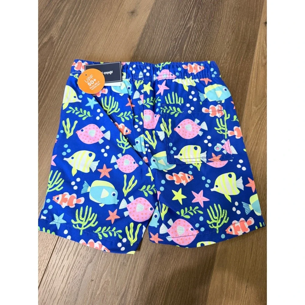 Gymboree‎ Boys Size 6 Tropical Fish Swim Trunks Blue UPF 50+ NWT 3045641